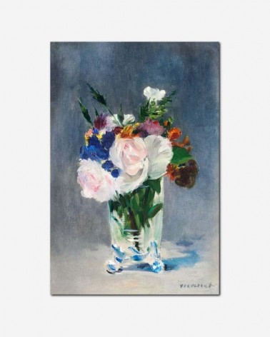 Flores em vaso de cristal - Edouard Manet