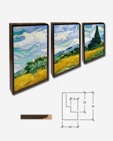 Trio Campo de trigo com ciprestes - Van Gogh