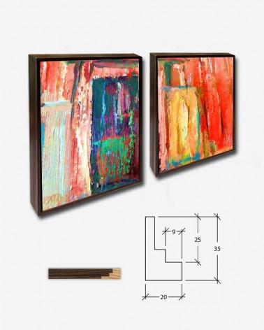 Duo Pintura abstrata Textures - Linnaea Mallette