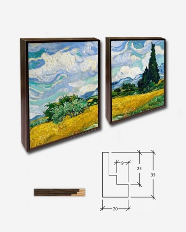 Duo Campo de trigo com ciprestes - Van Gogh