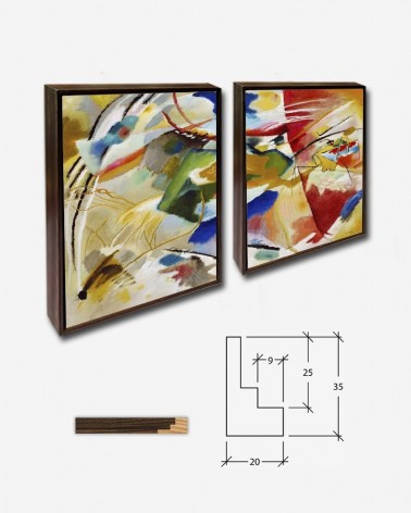 Duo Painting with Green Center - Kandinsky